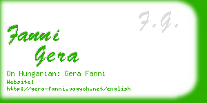 fanni gera business card